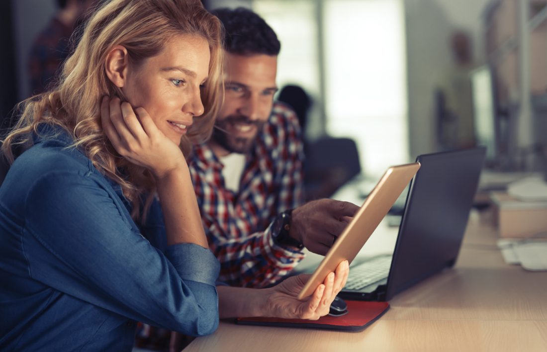 Corporate Coworkers Brainstorming In Company